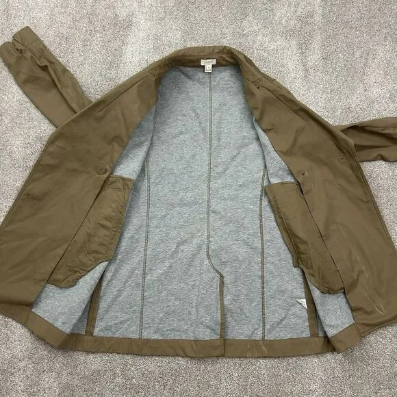 J CREW Factory Double Breasted Trench Coat Jacket Khaki Tan Women's Size 6 - Picture 4 of 11